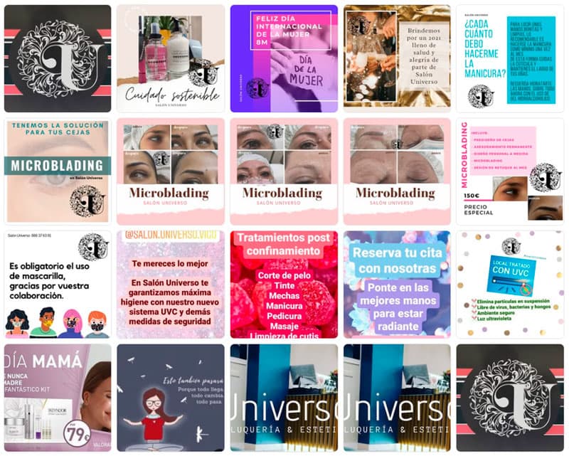Redes sociales Salón Universo en Vigo